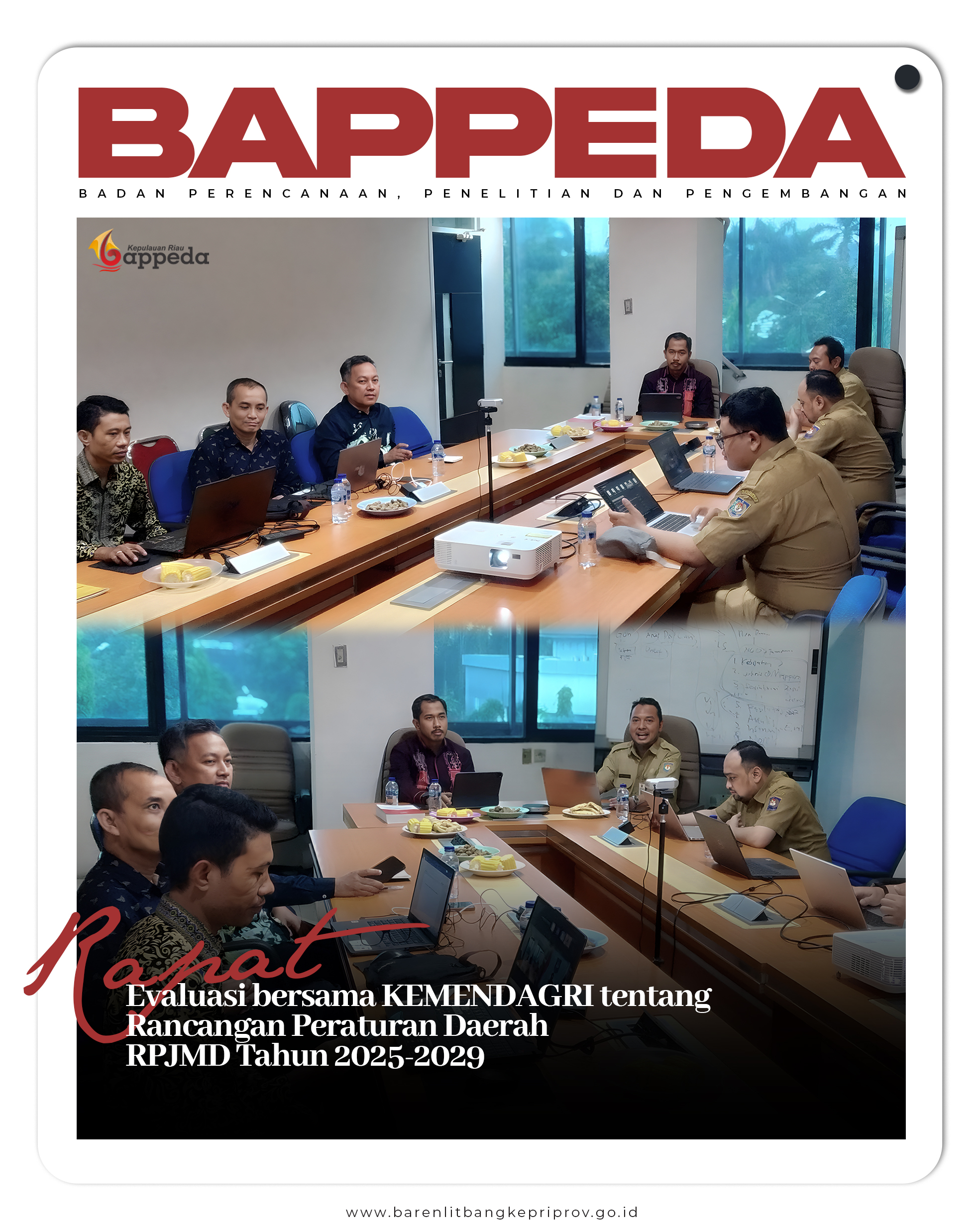 Kepala Badan Perencanaan, Penelitian, dan Pengembangan Provinsi Kepulauan Riau Dr. Aries Fhariandi, S.Sos., M.Si. memaparkan Ranperda tentang Rencana Pembangunan Jangka Menengah Daerah (RPJMD) Provinsi Kepulauan Riau Tahun 2025-2029