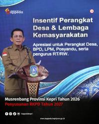 Pemerintah Provinsi Kepulauan Riau melaksanakan Kegiatan Musrenbang RKPD Tahun 2027 dengan tema "Pengembangan Potensi Perekonomian Daerah dan Sumber Daya Manusia yang Berkualitas dan Berkarakter, Didukung oleh Pelayanan Publik yang Bermutu